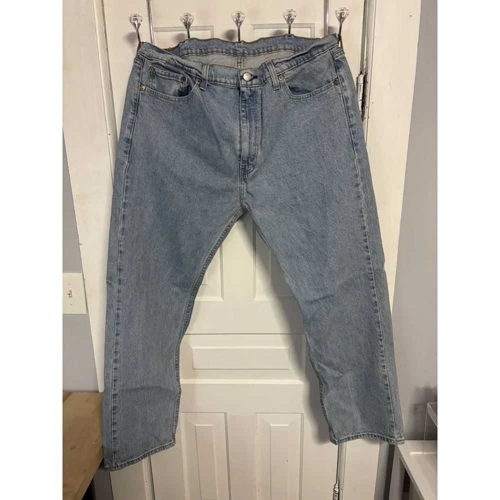 Men's Levi's Light Blue Denim 38x30 Straight Regular Fit 500 Series
